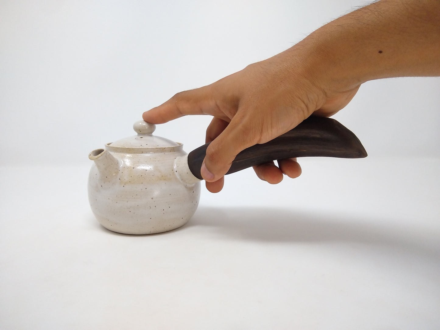 390ml White Shino Kyusu
