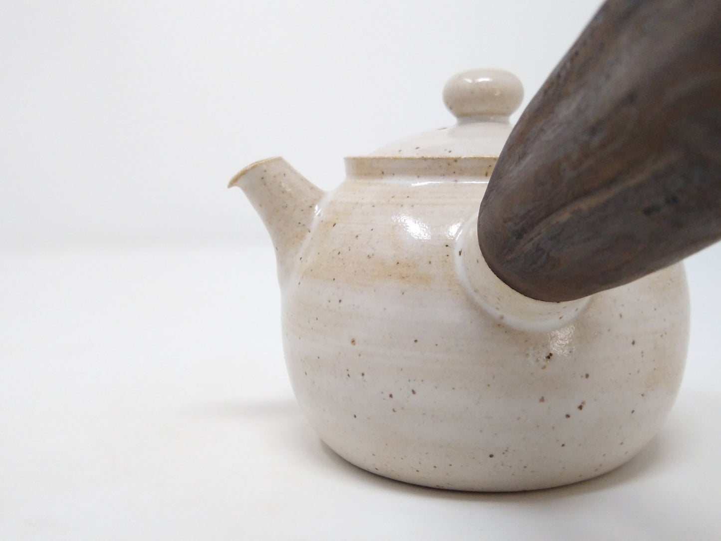 390ml White Shino Kyusu