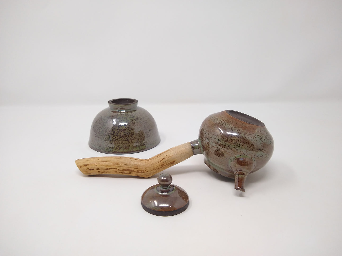 150ml Iridescent Kyusu with a matching bowl