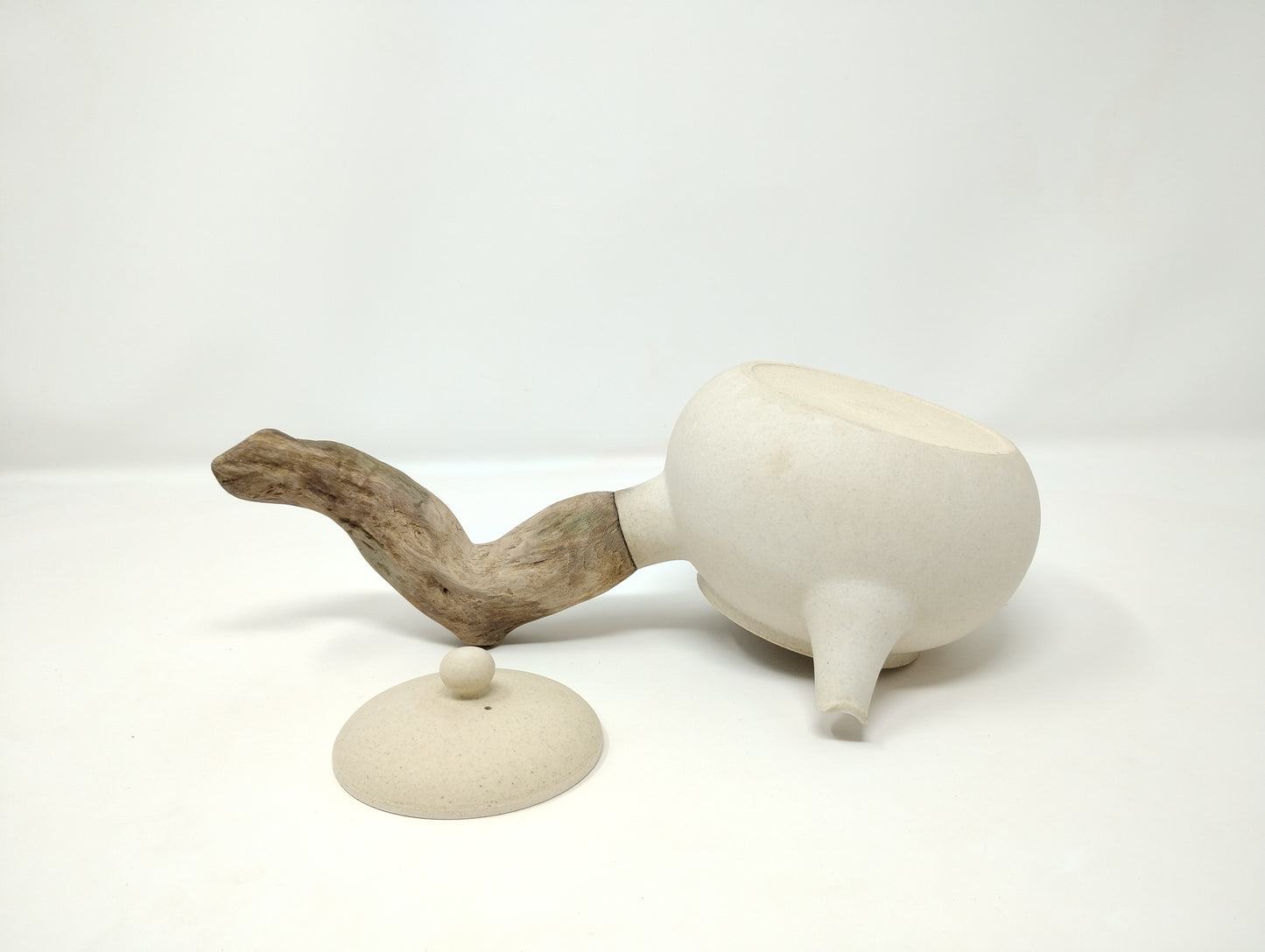 590ml Crackled White Kyusu