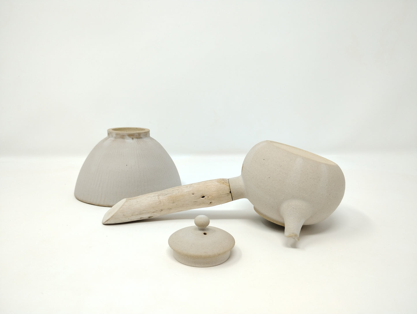 190ml "White Ash" Kyusu and a matching bowl