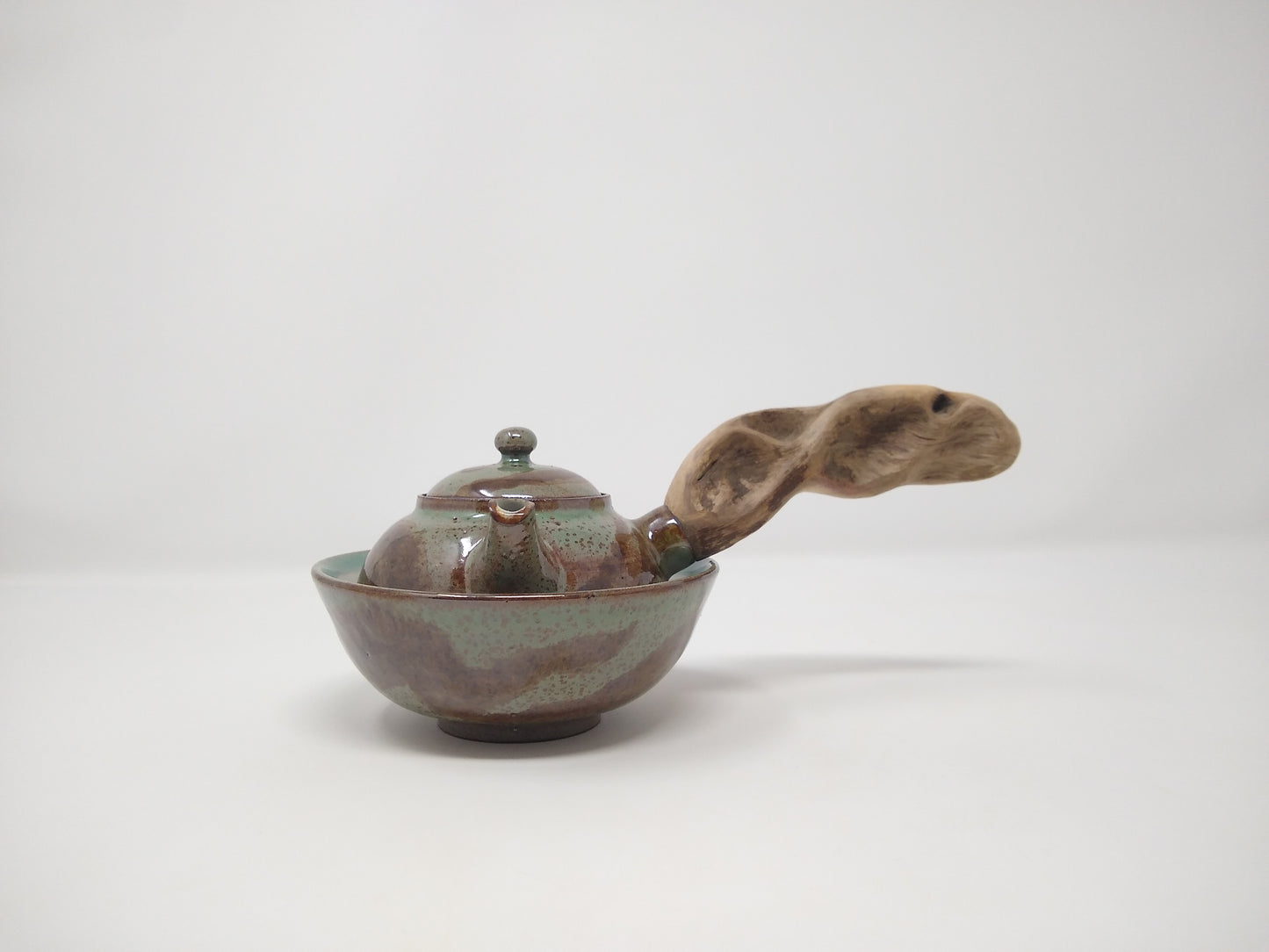 150ml Iridescent Kyusu with a matching bowl