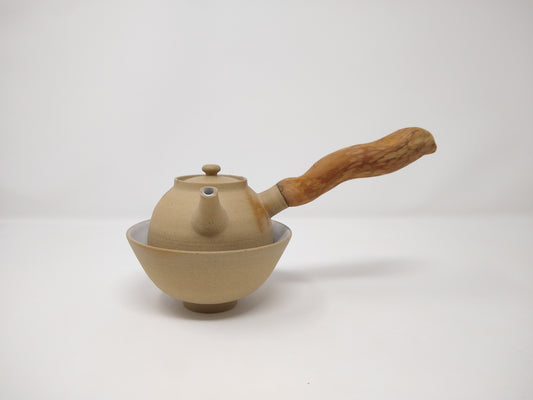 350ml Mogake Kyusu with a matching bowl