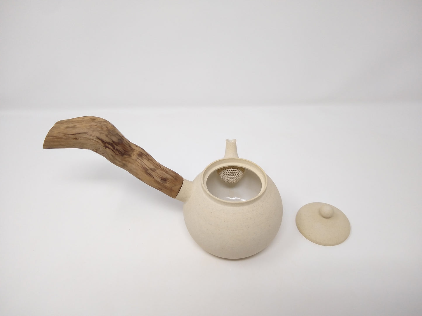 310ml Eggshell White Kyusu with two matching bowls