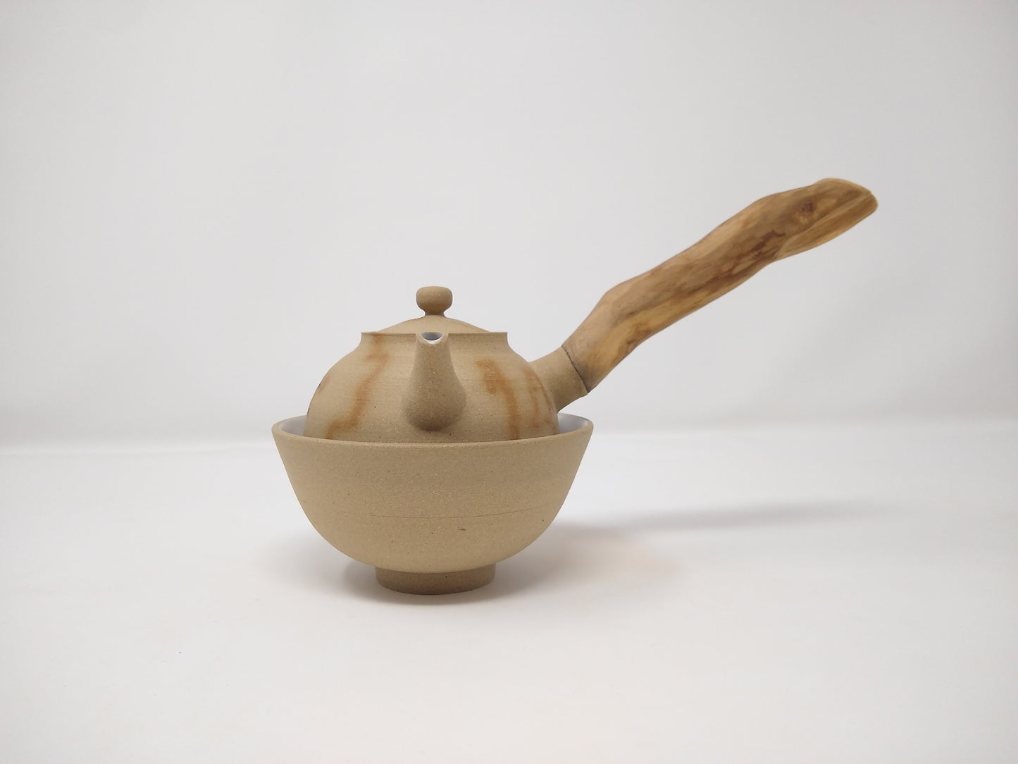 310ml Mogake Kyusu with a matching bowl