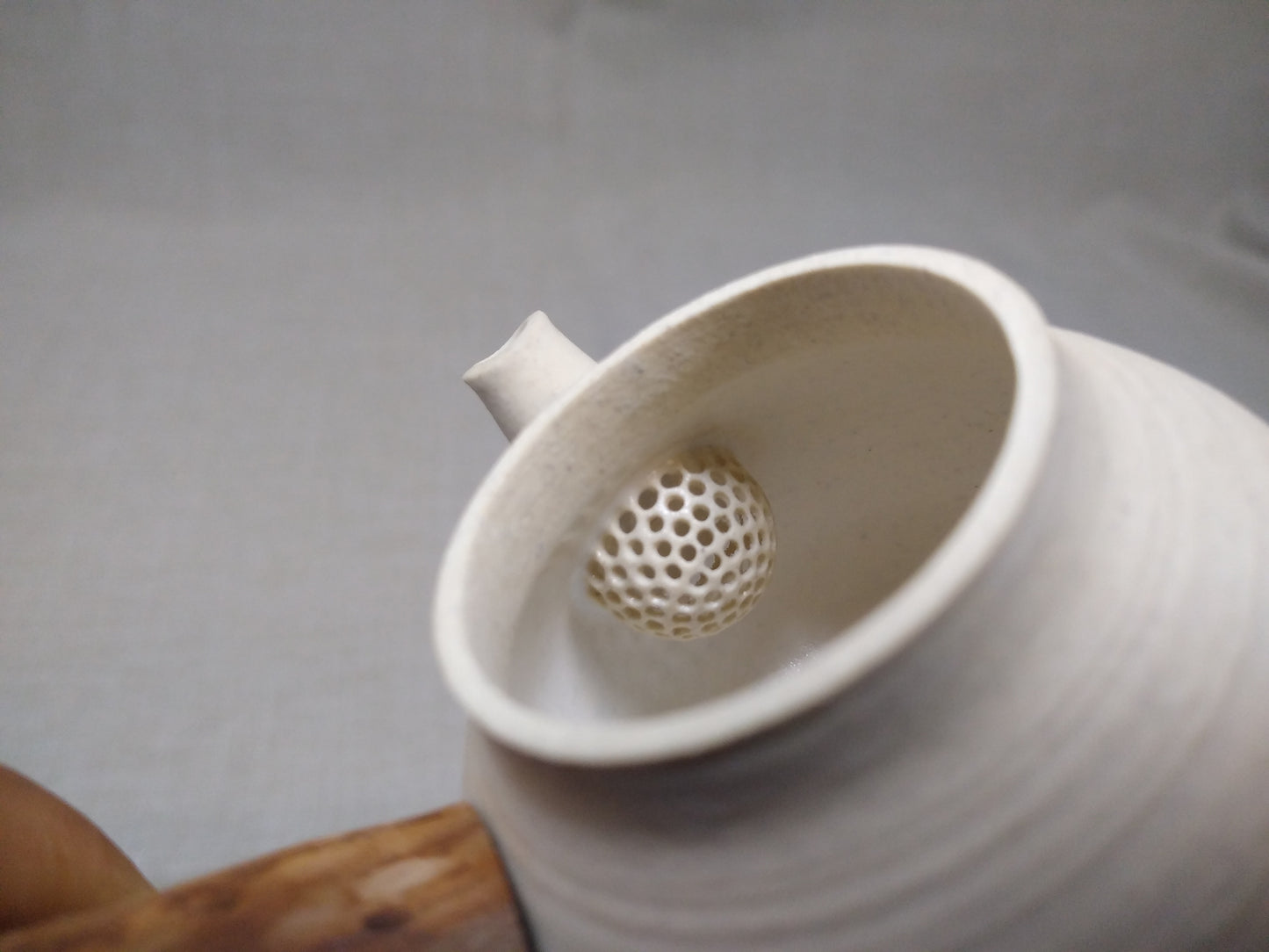 80ml Eggshell White Kyusu and a matching bowl