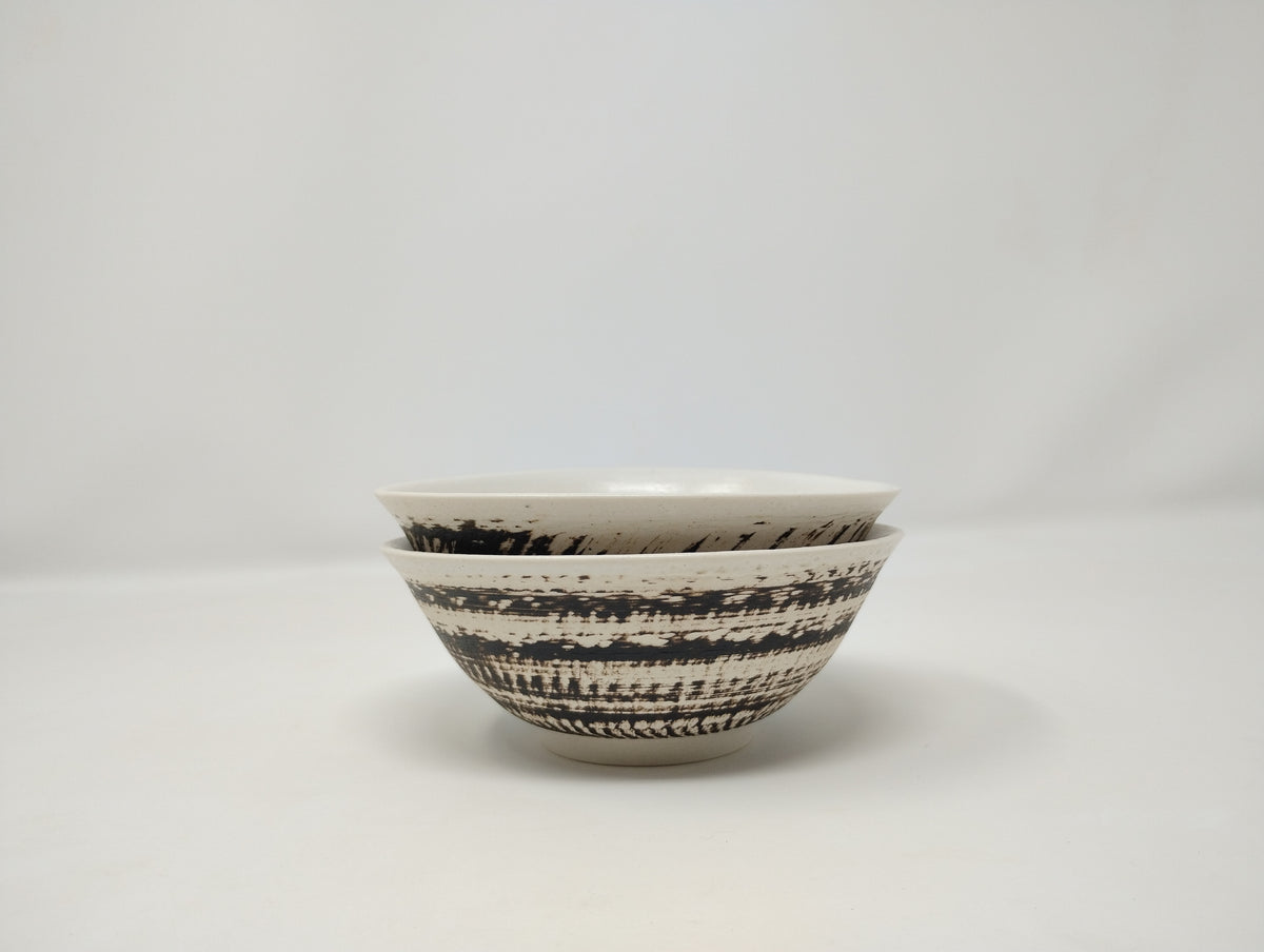 290ml Chattered Porcelain Kyusu with two matching bowls