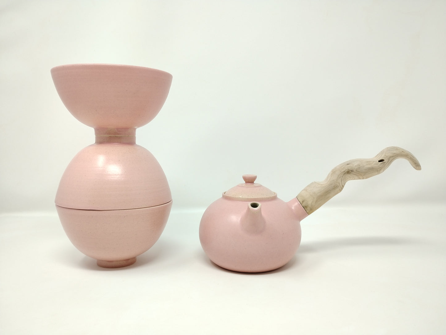 350ml Pink Kyusu with three 270ml bowls