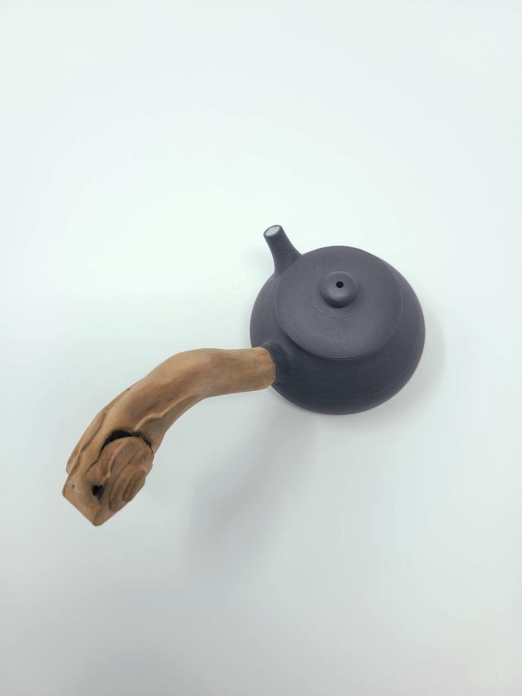 90ml "Yún" Black Kyusu with a pitcher and matching cup