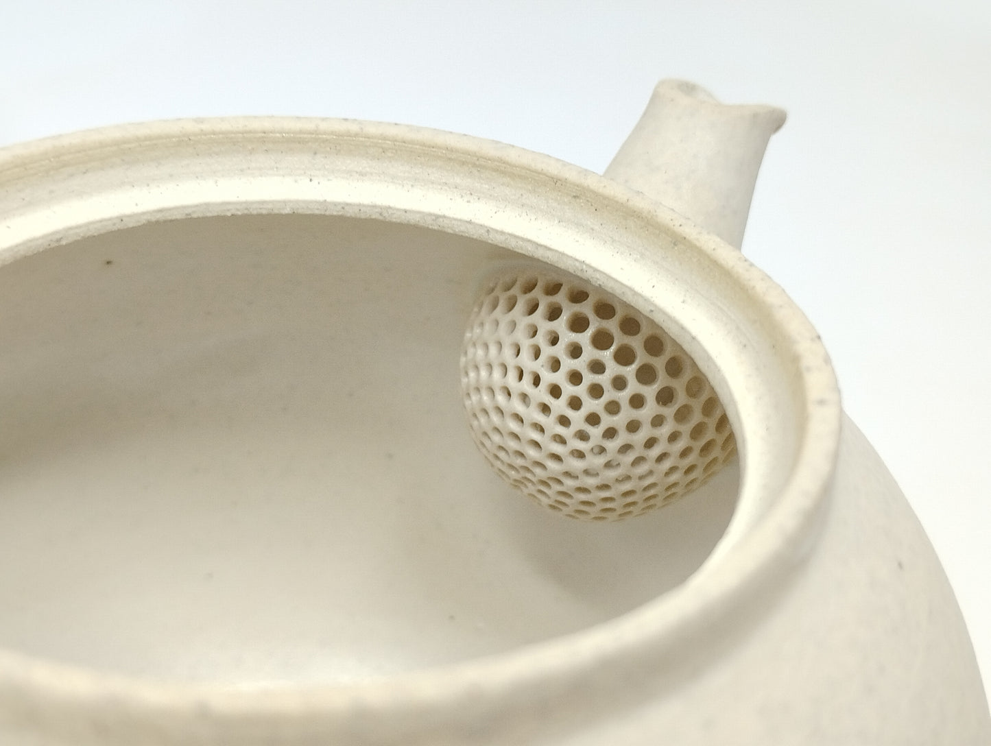 440ml Eggshell White Kyusu