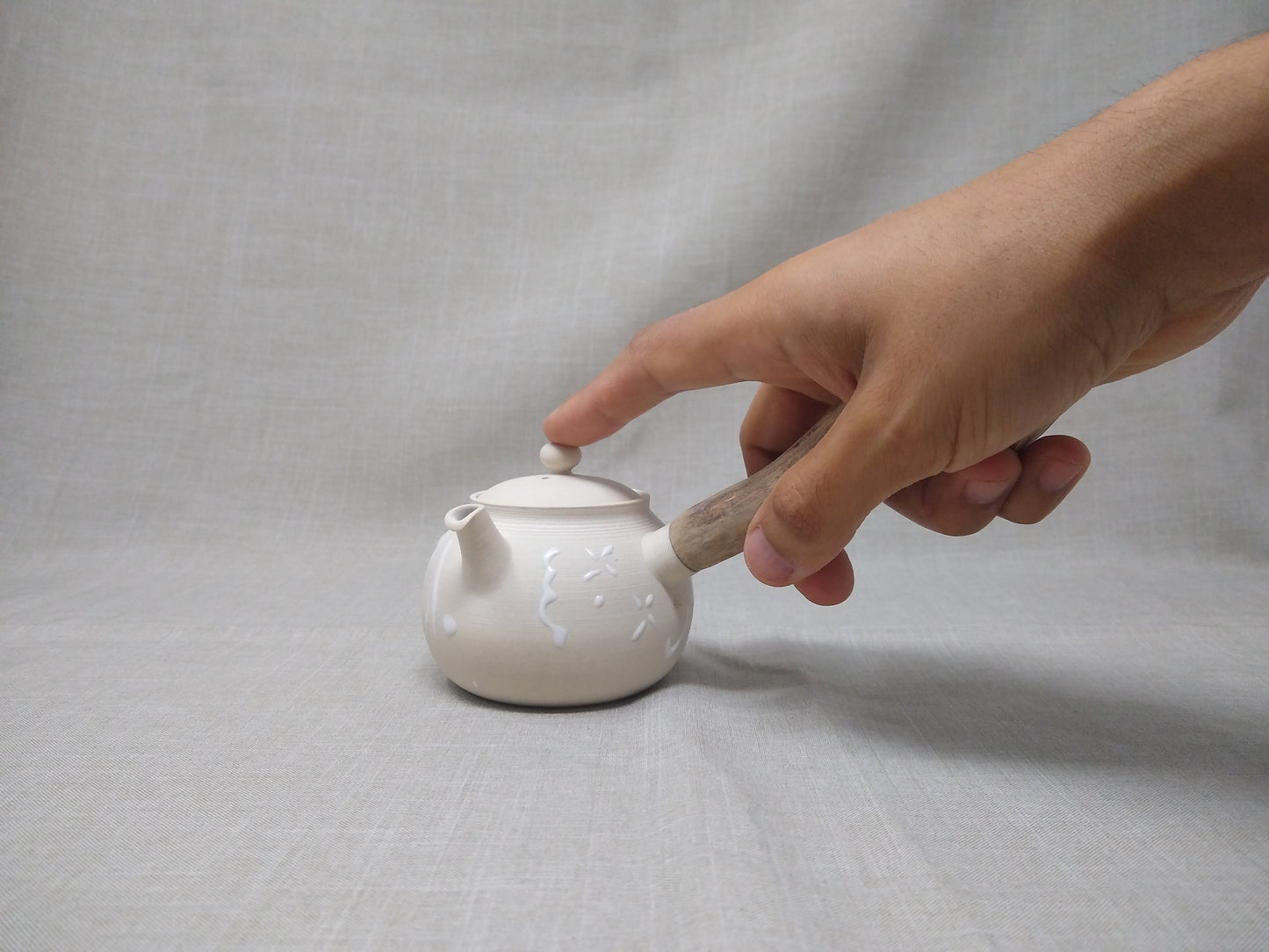 170ml White Kyusu and 2 matching bowls