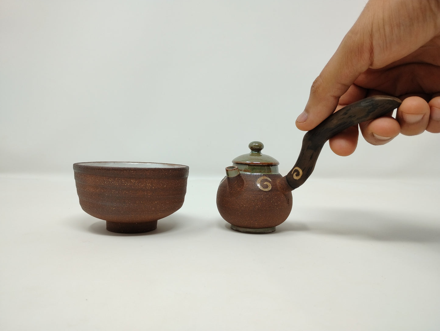 55ml Iridescent Kyusu with a matching cup