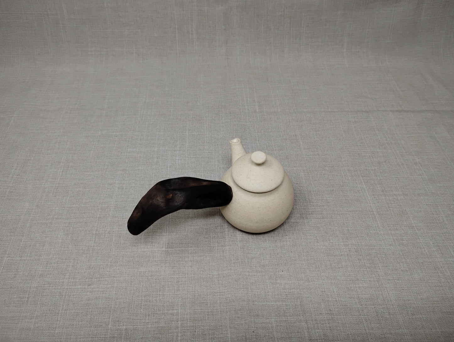 65ml Eggshell White Kyusu and a matching cup