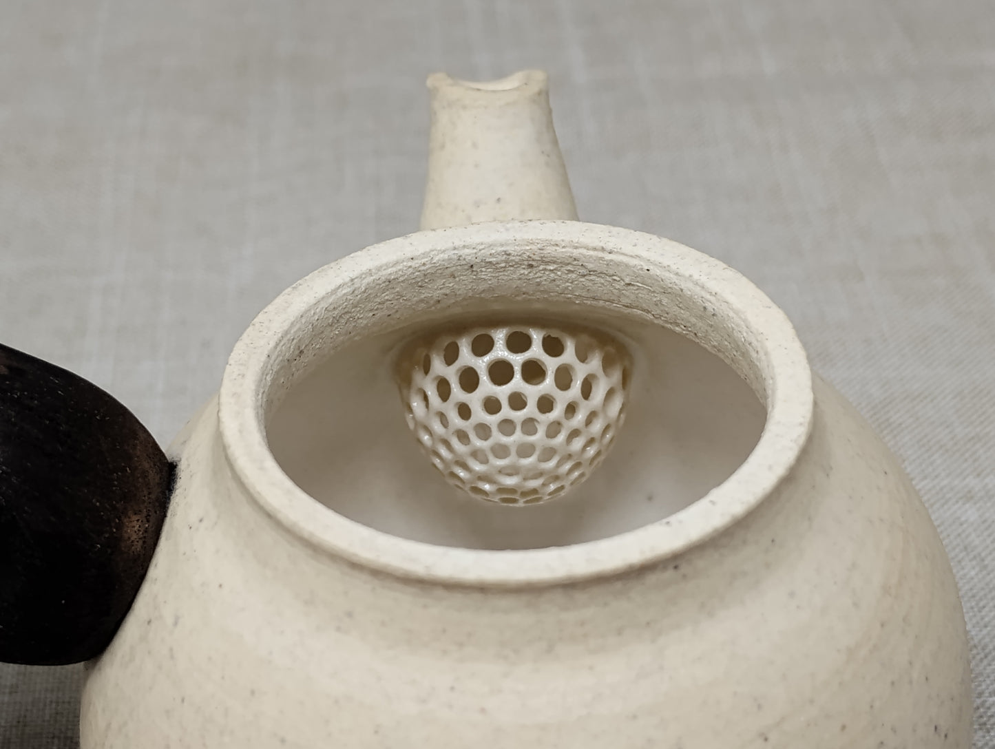 65ml Eggshell White Kyusu and a matching cup