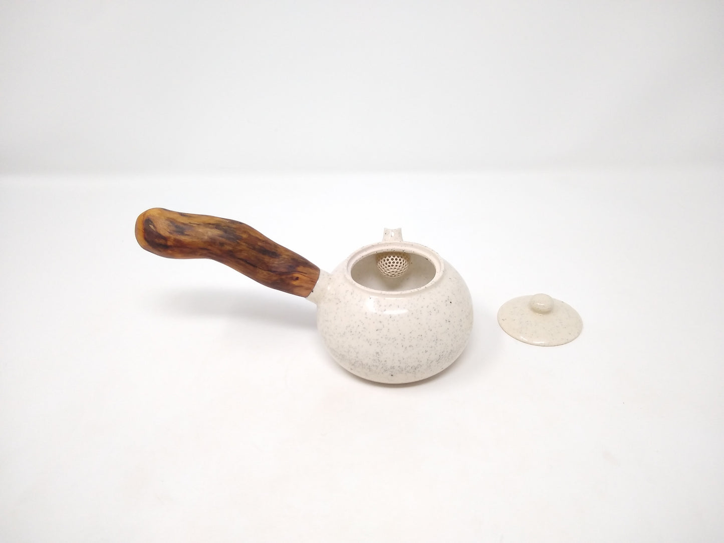 190ml Speckled Porcelain Kyusu with a matching 230ml tea bowl