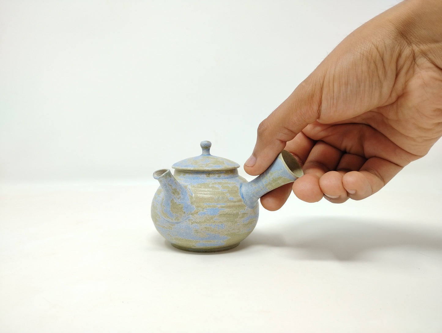 120ml Blue Kyusu with a matching cup