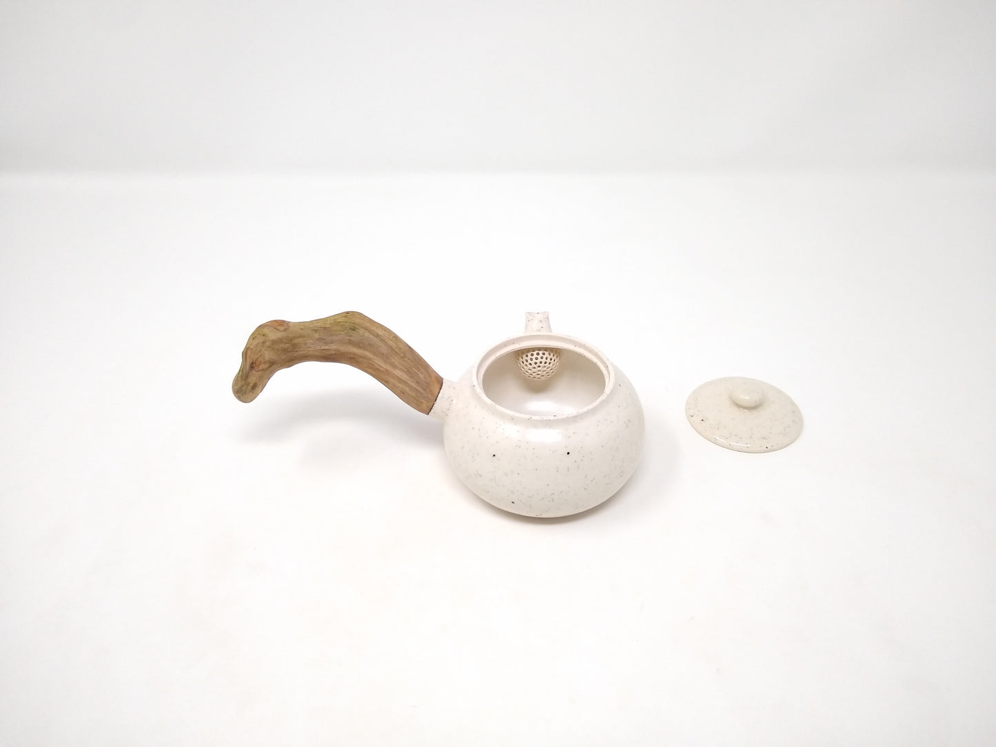 160ml Speckled Porcelain Kyusu with a matching 190ml tea bowl
