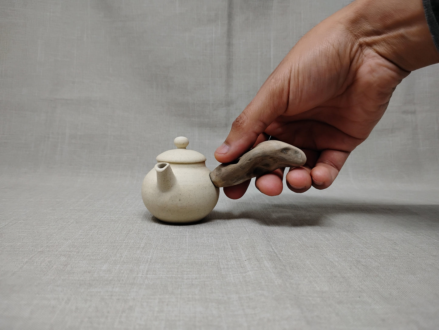 45ml Eggshell White Kyusu and a matching cup