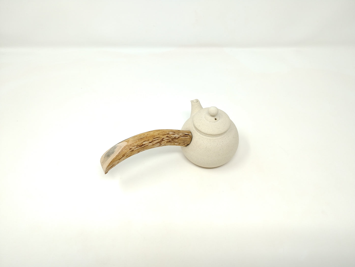 120ml Eggshell White Kyusu and a matching cup