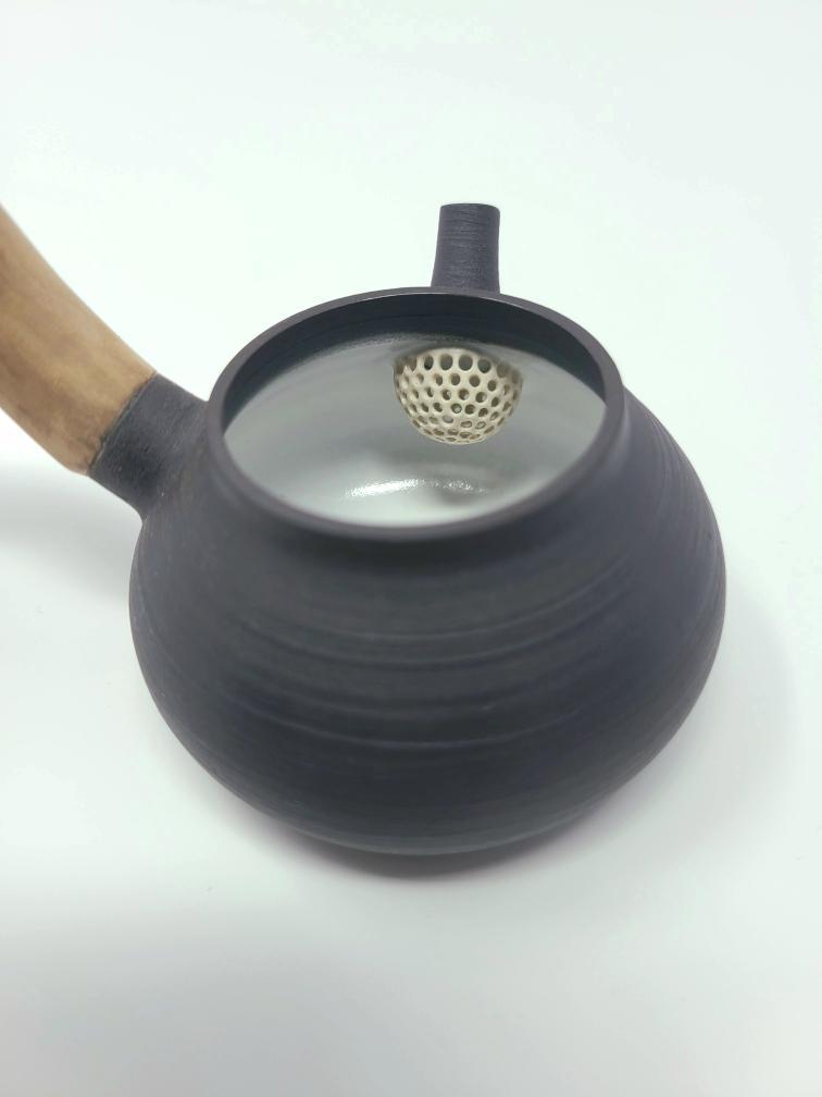 90ml "Yún" Black Kyusu with a pitcher and matching cup