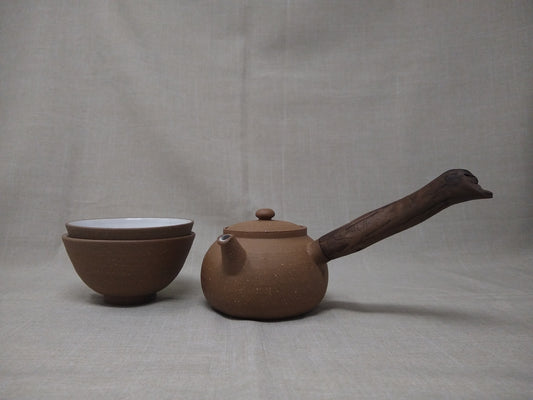 350ml "Jasper" Kyusu with two matching bowls