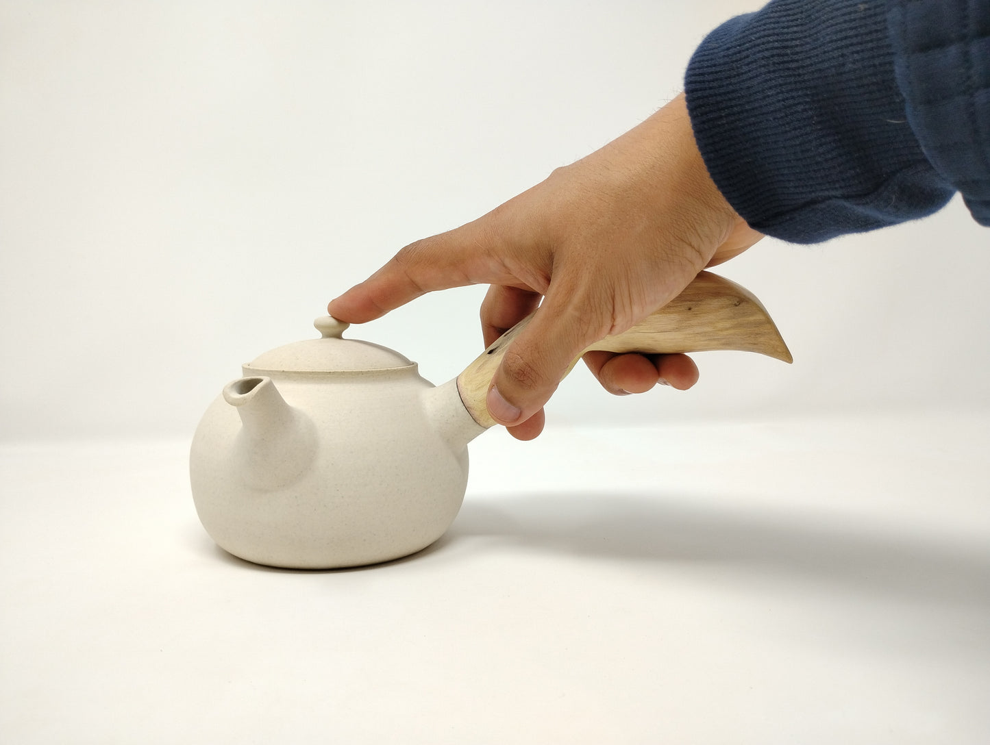 470ml Eggshell White Kyusu
