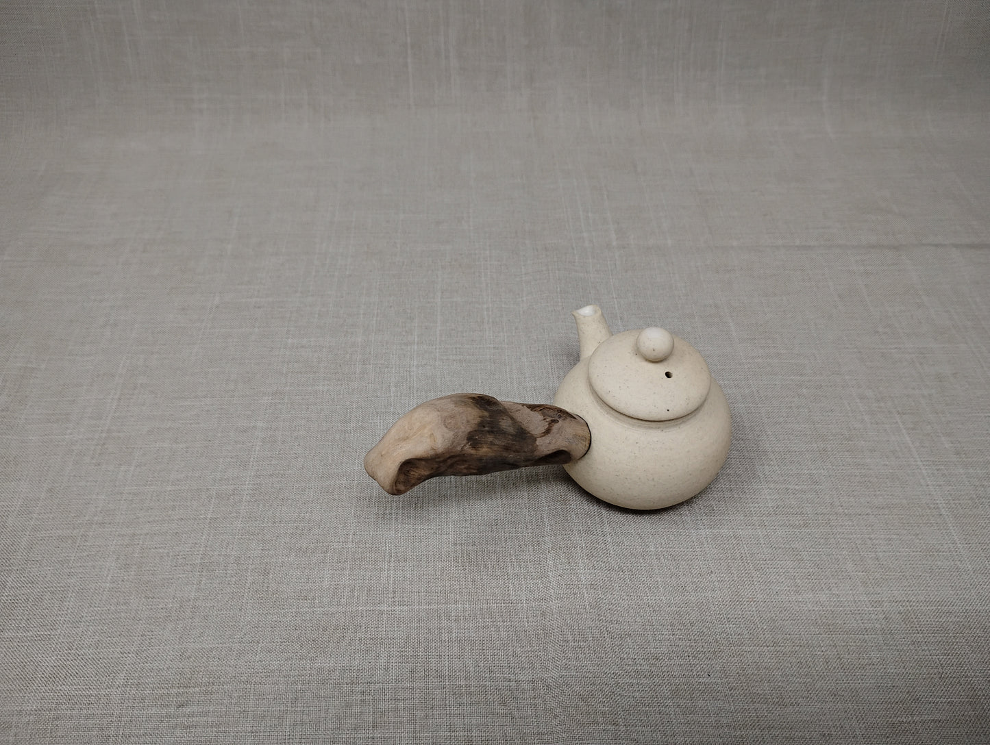 45ml Eggshell White Kyusu and a matching cup