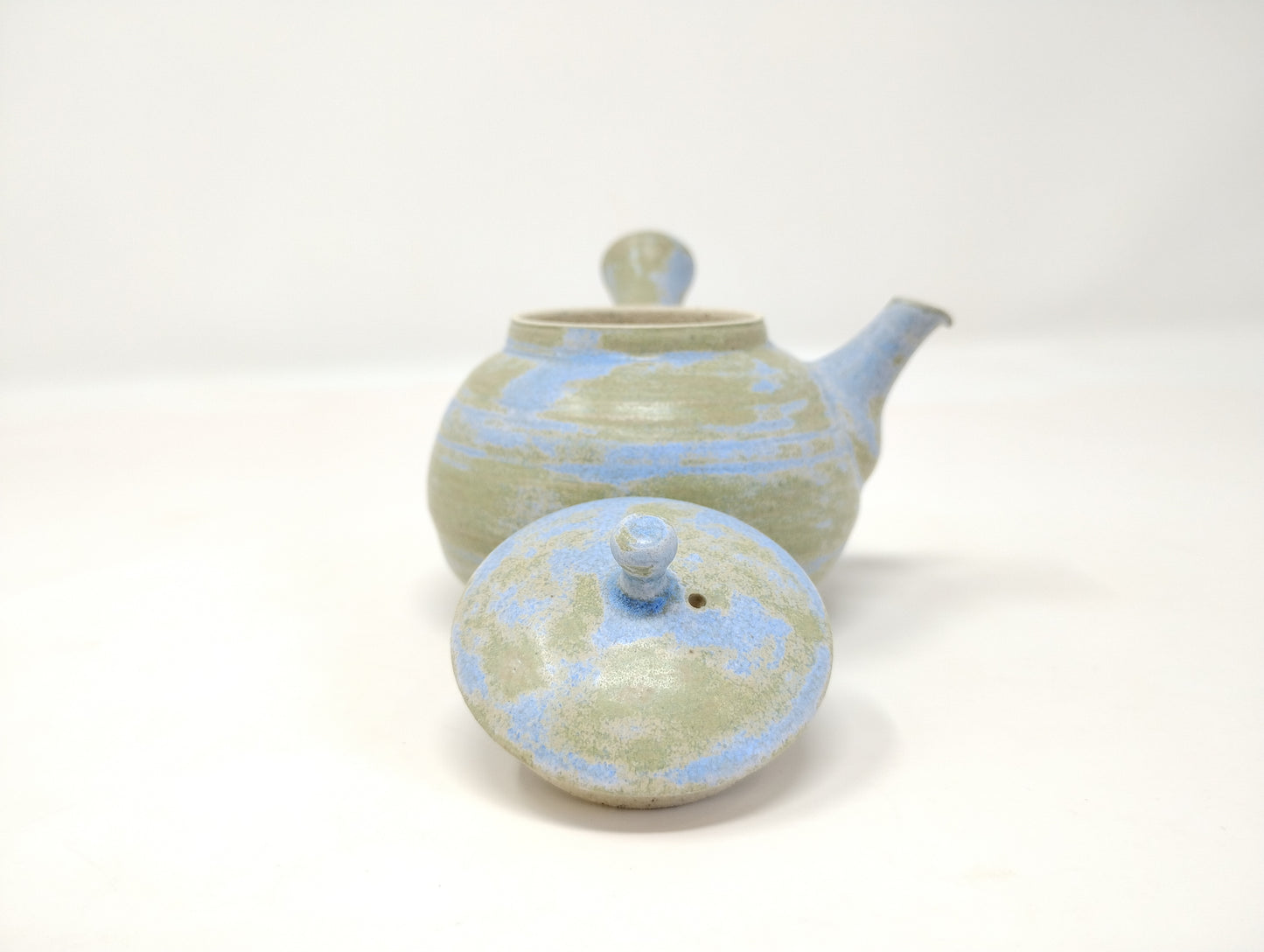 120ml Blue Kyusu with a matching cup