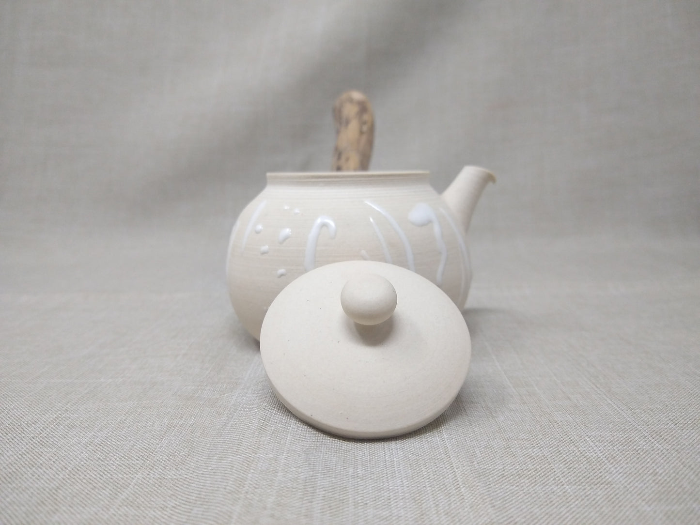 170ml White Kyusu and 2 matching bowls
