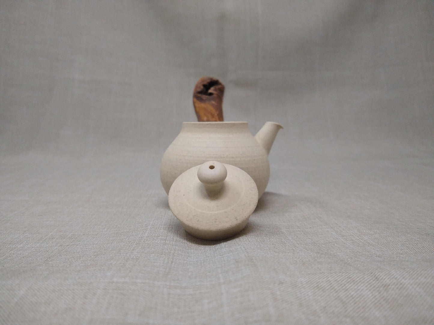 80ml Eggshell White Kyusu and a matching bowl