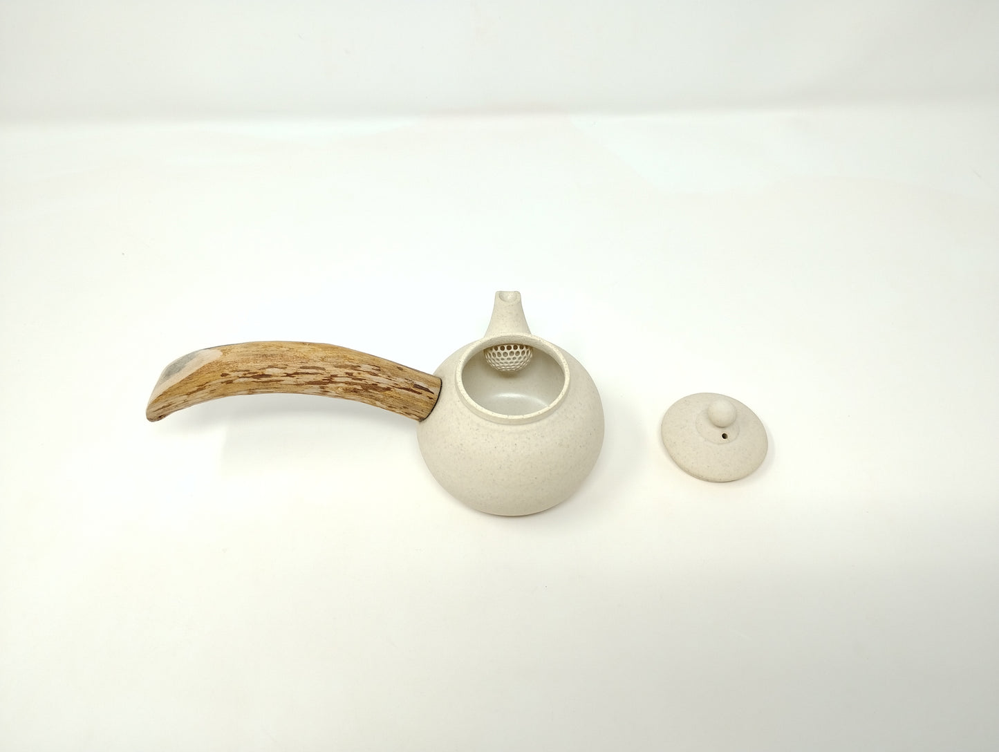 120ml Eggshell White Kyusu and a matching cup
