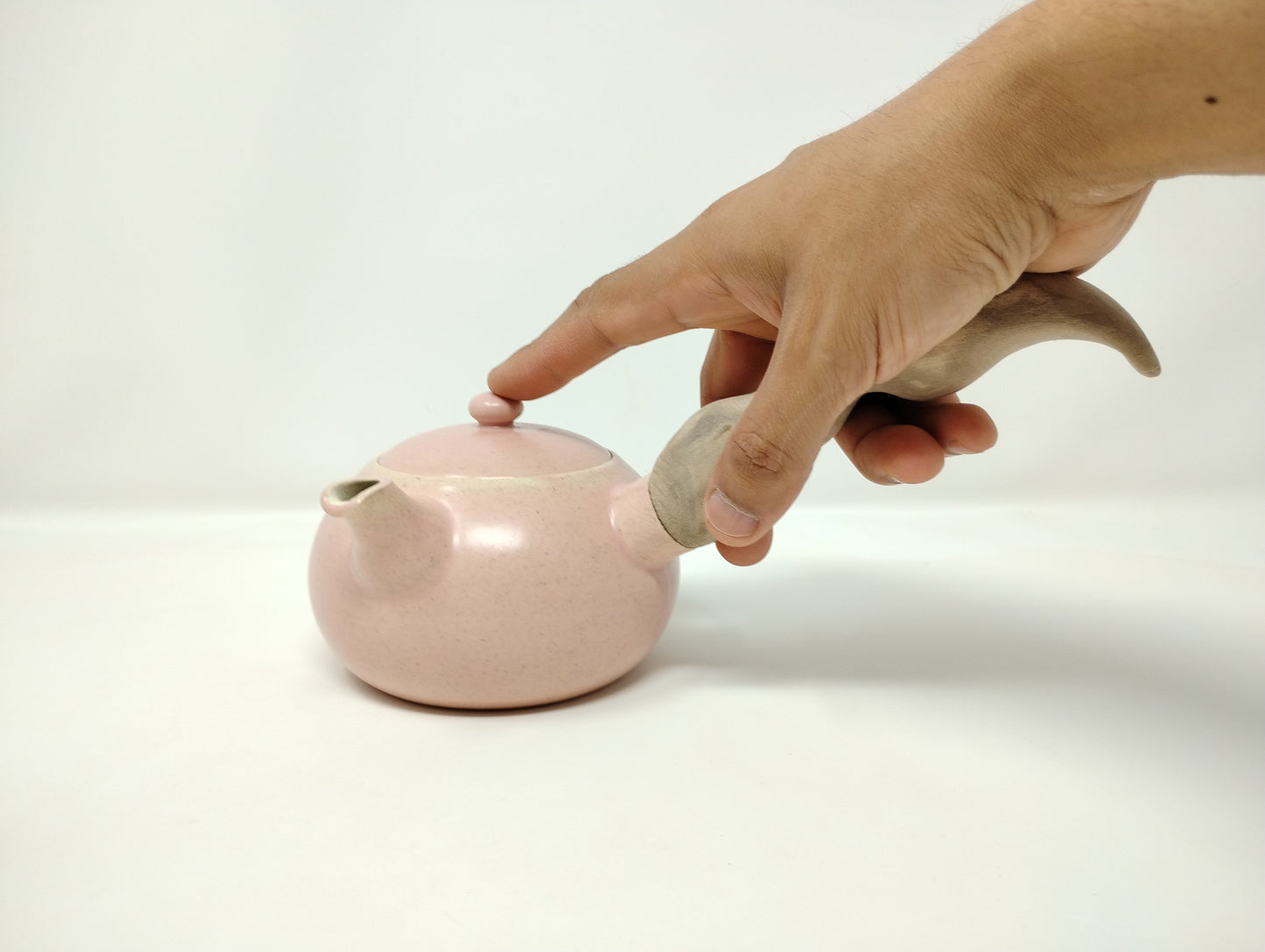420ml Pink Kyusu with a matching bowl