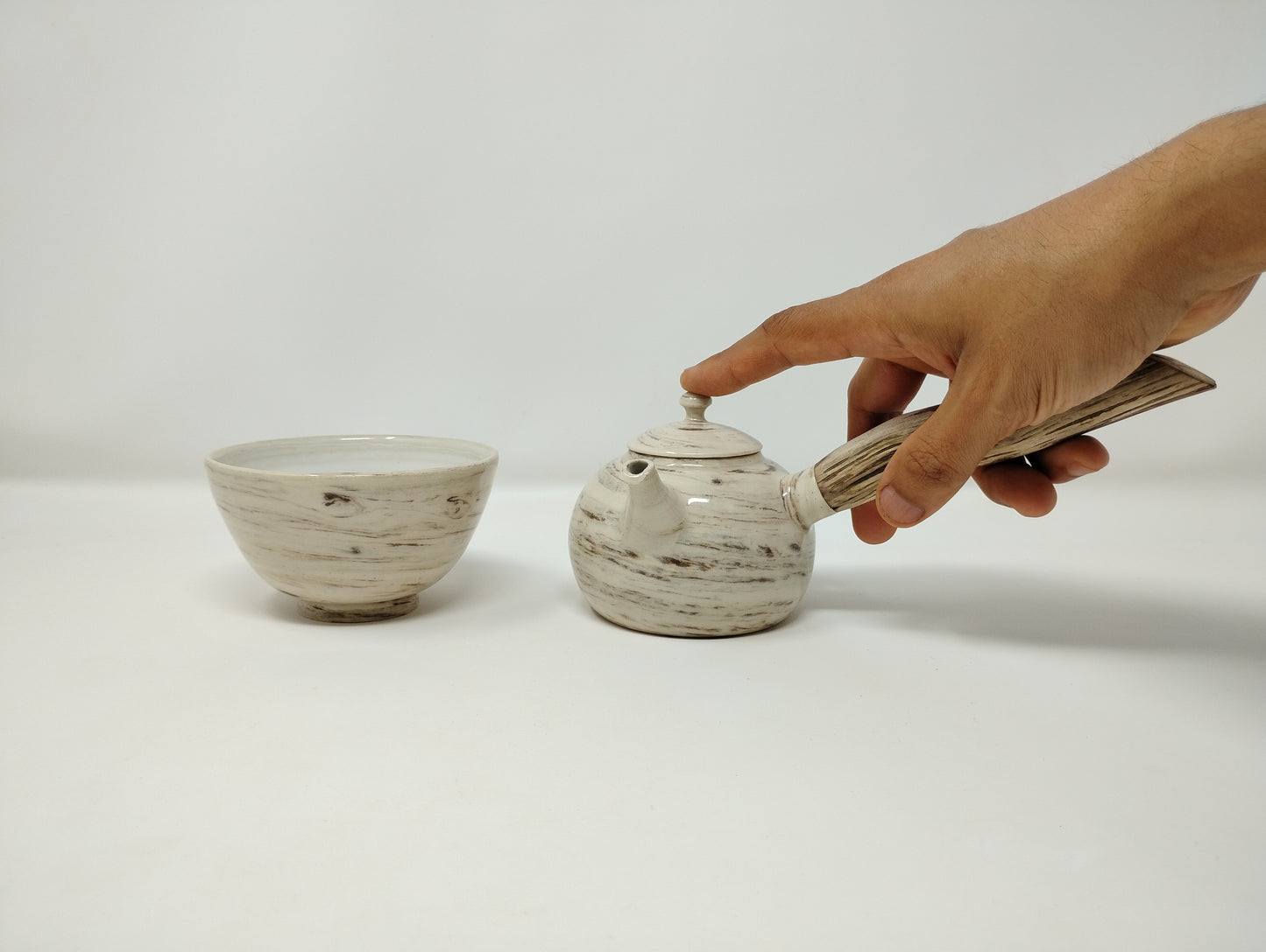 240ml "Latte" Kyusu with a matching bowl