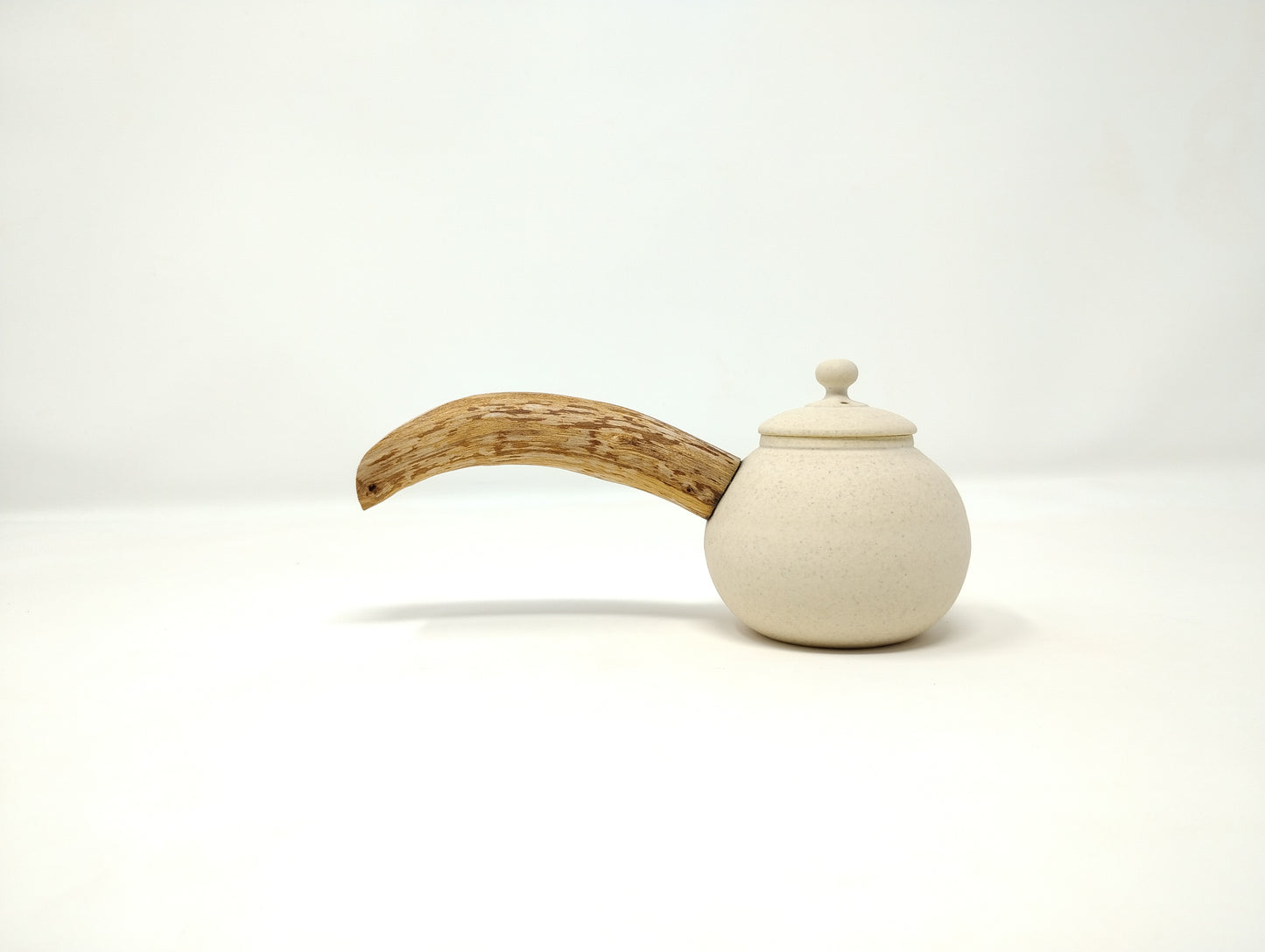 120ml Eggshell White Kyusu and a matching cup