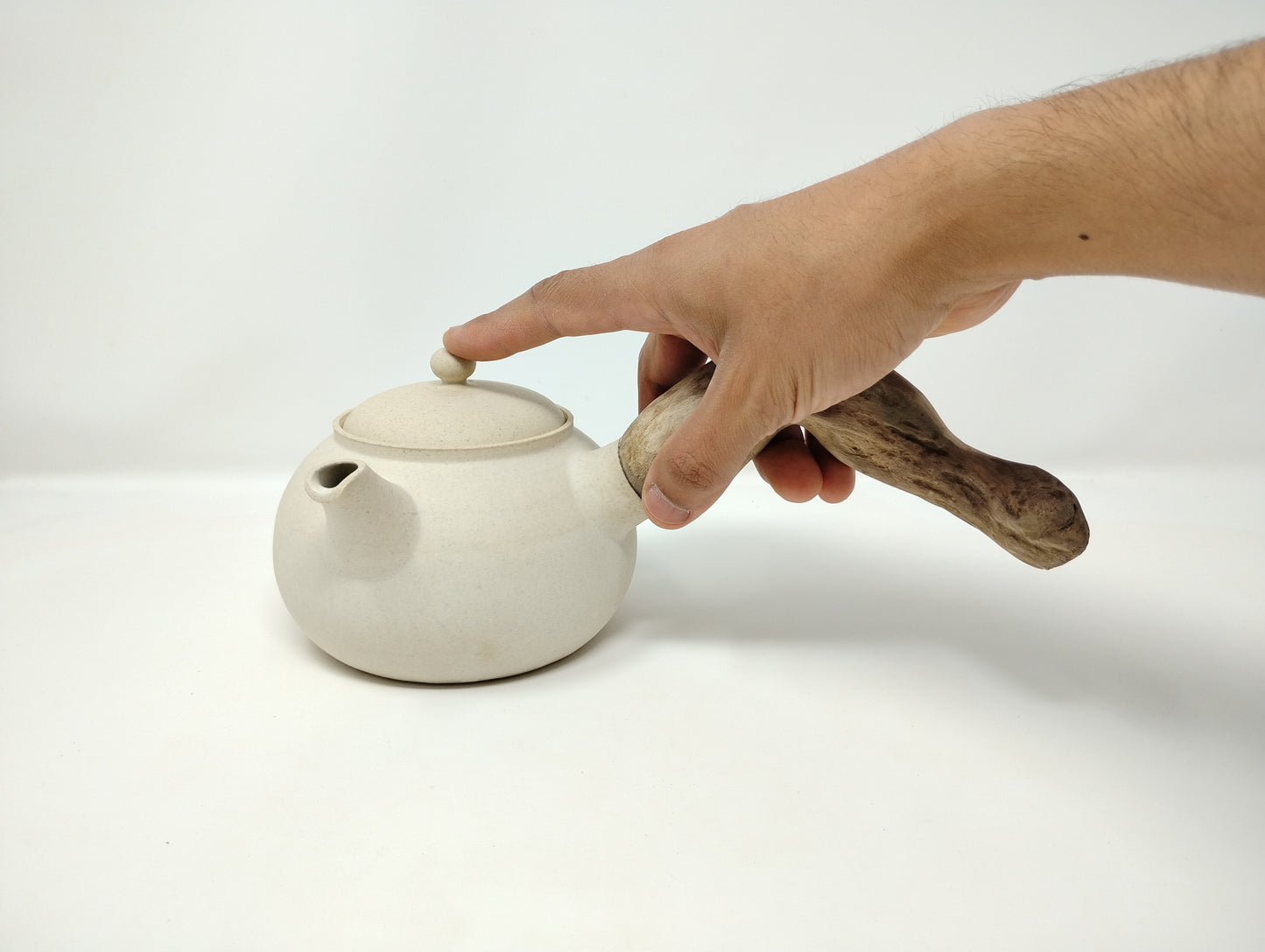 590ml Crackled White Kyusu