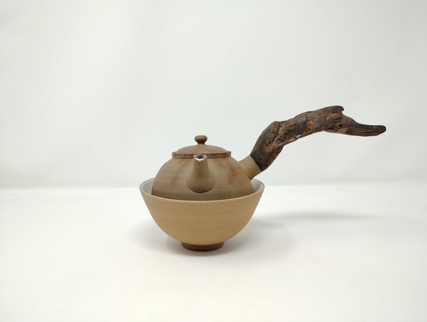 320ml Mogake Kyusu with a matching bowl