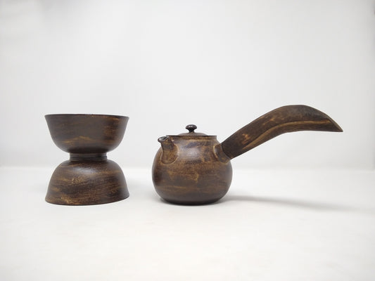 450ml "Cacao" Kyusu with two 250ml tea bowls