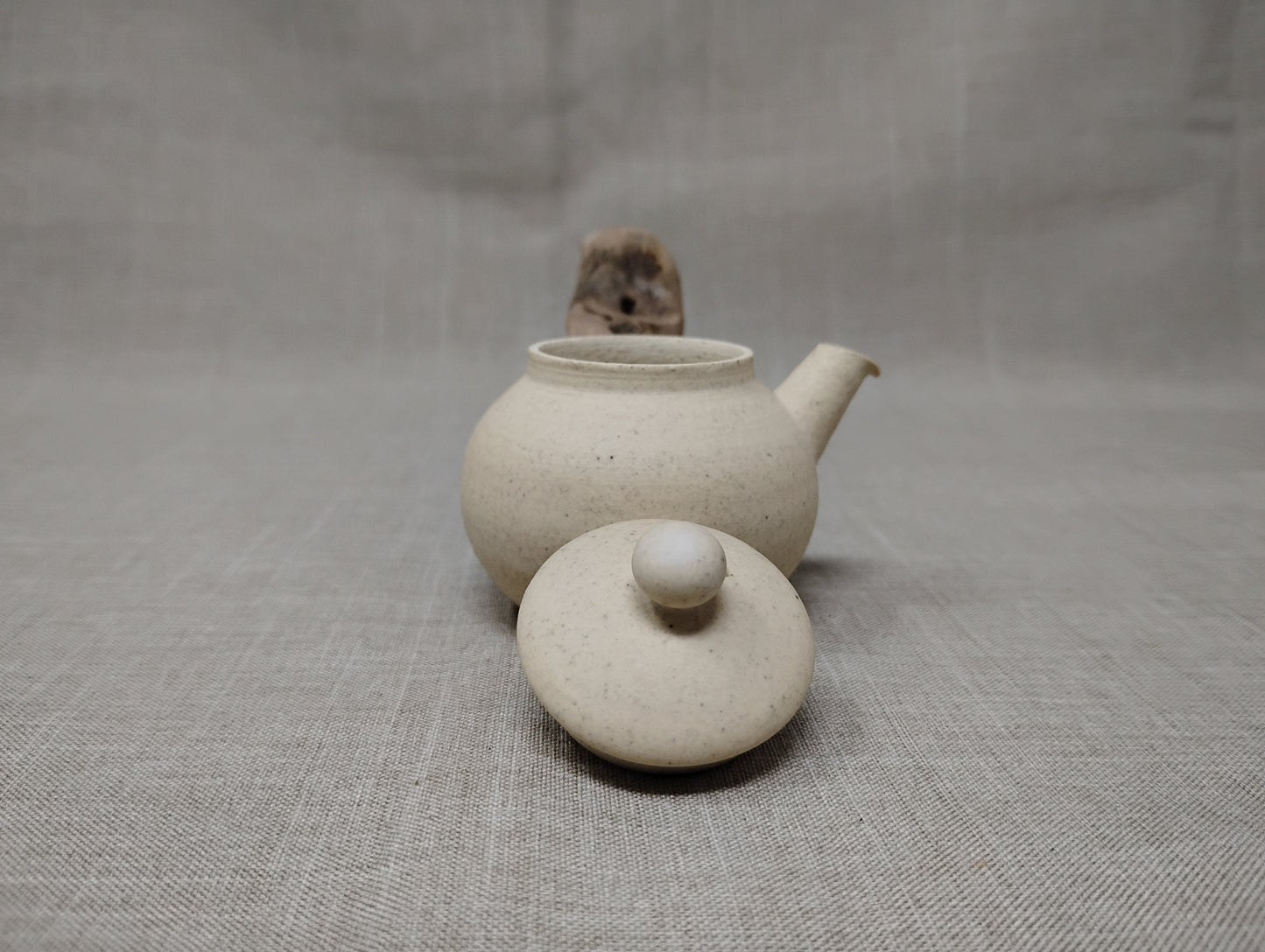 45ml Eggshell White Kyusu and a matching cup