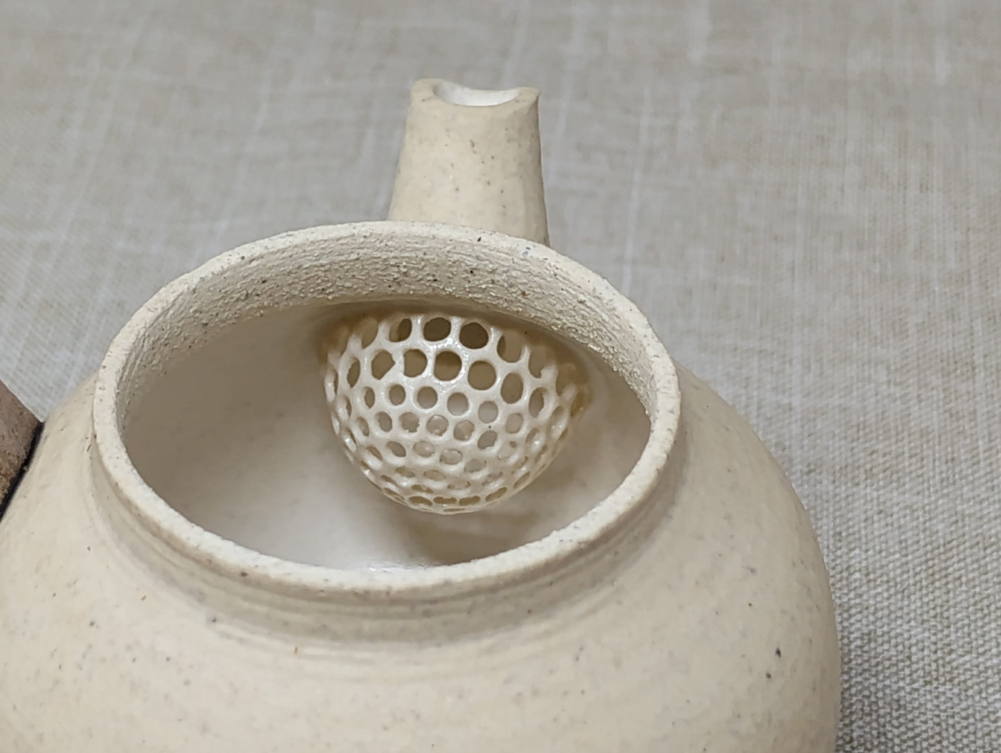 45ml Eggshell White Kyusu and a matching cup
