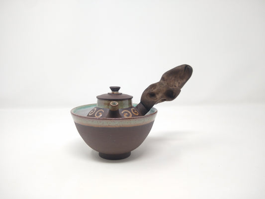 120ml Iridescence teapot with a matching cup