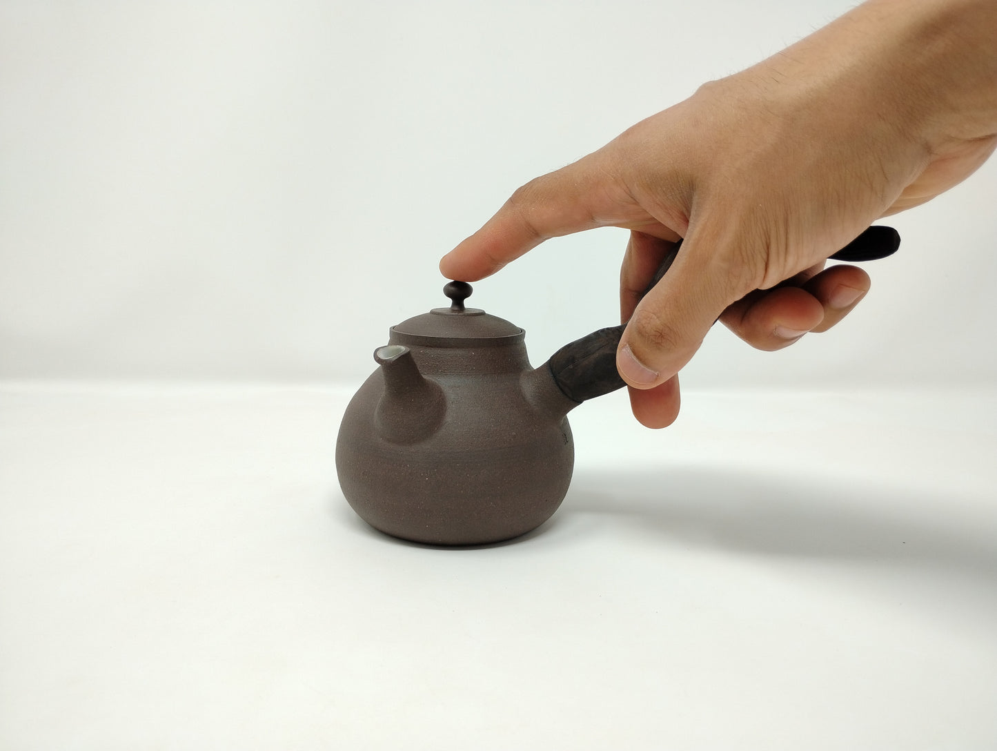 280ml Dark Chocolate Kyusu with a matching bowl
