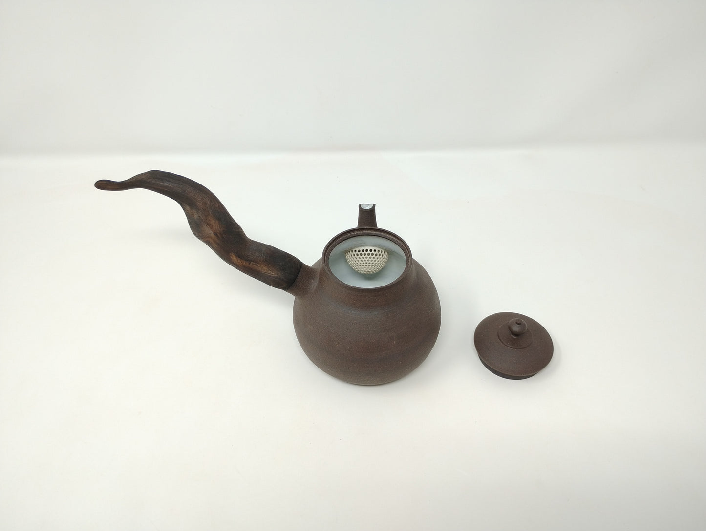 280ml Dark Chocolate Kyusu with a matching bowl
