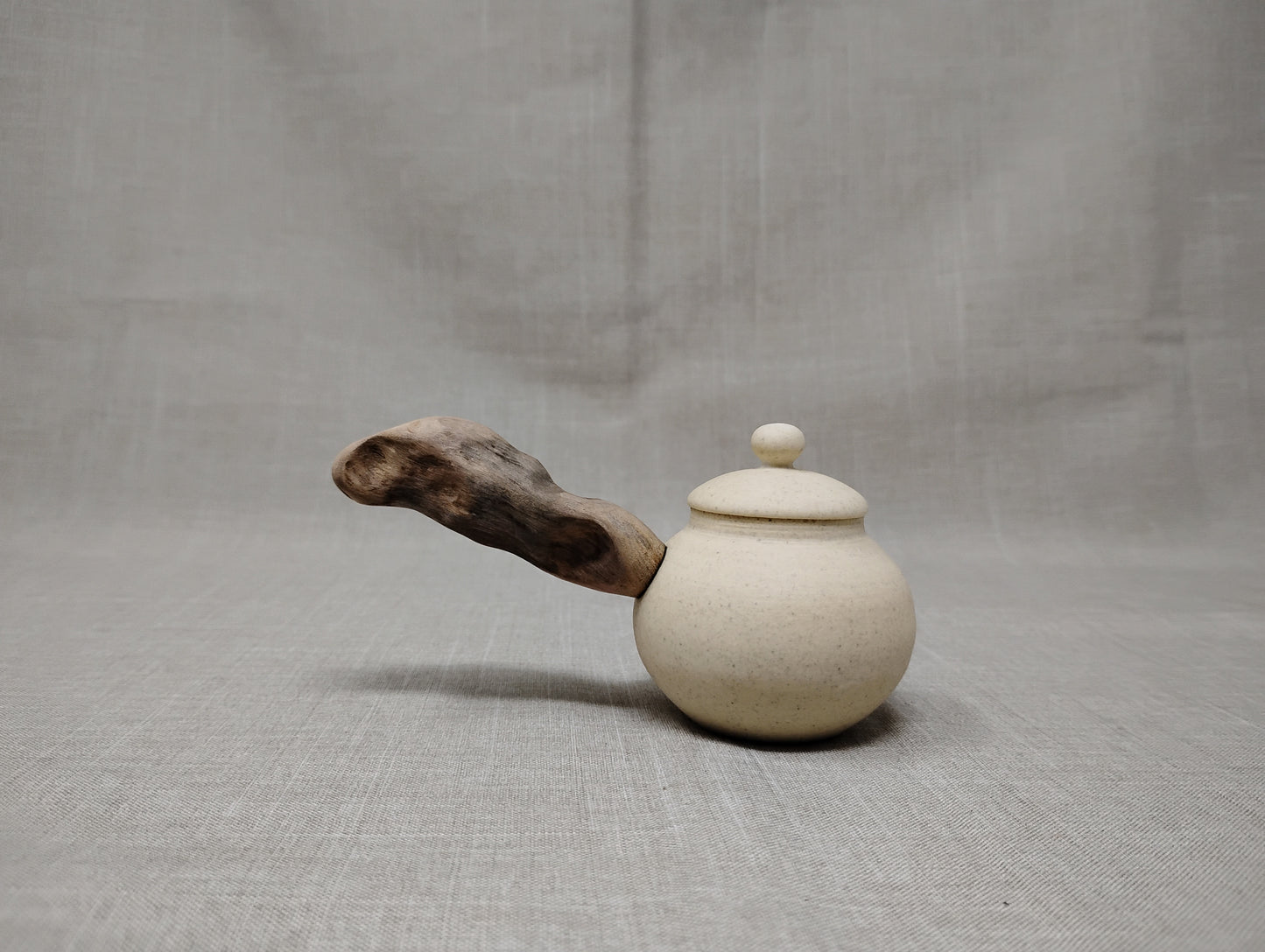 45ml Eggshell White Kyusu and a matching cup