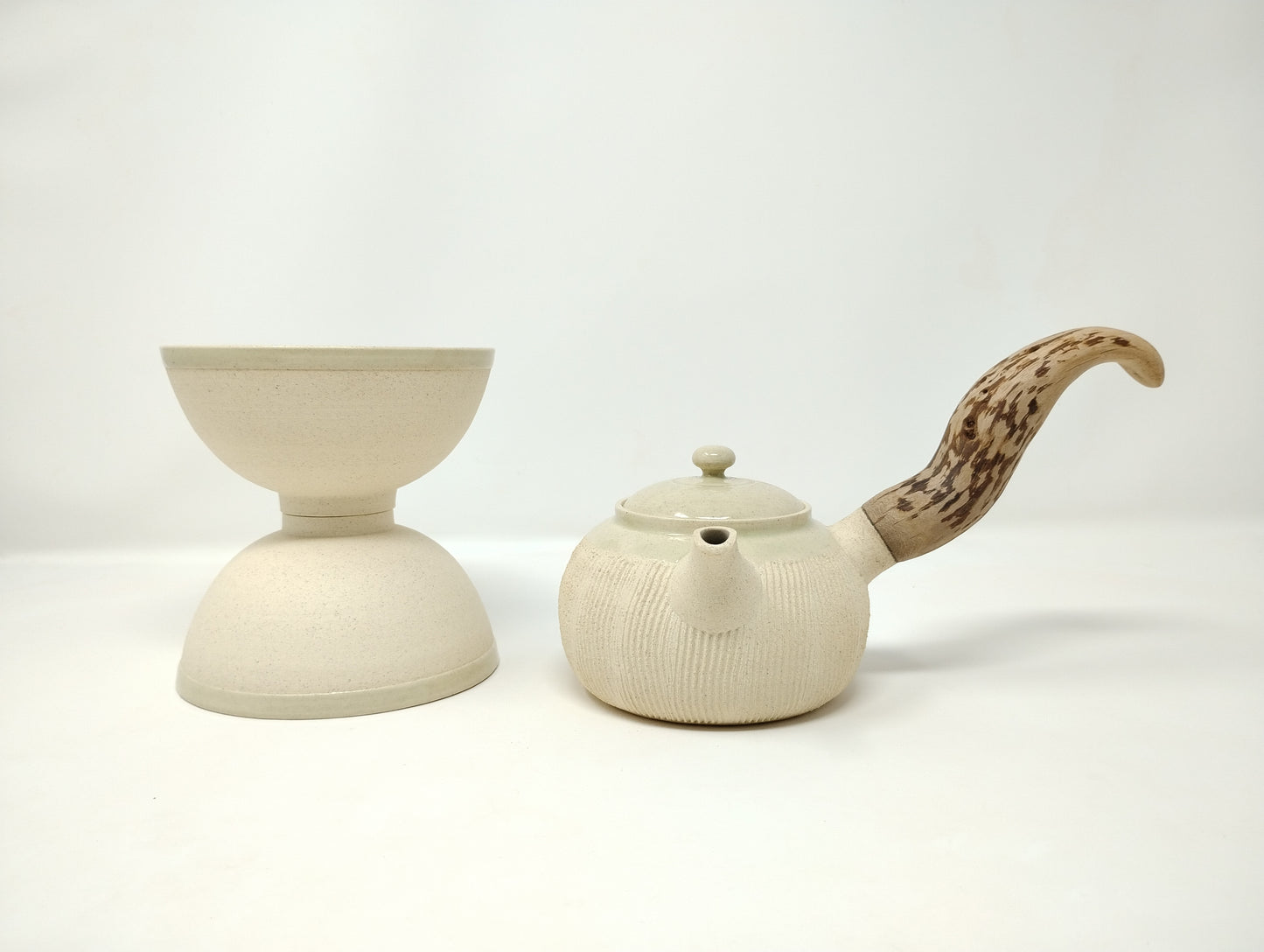 400ml Celadon Kyusu with 2 matching bowls