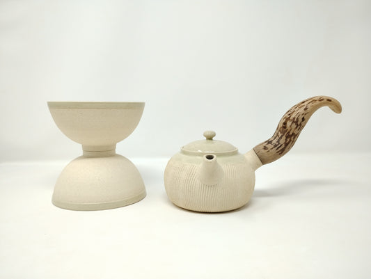 400ml Celadon Kyusu with 2 matching bowls
