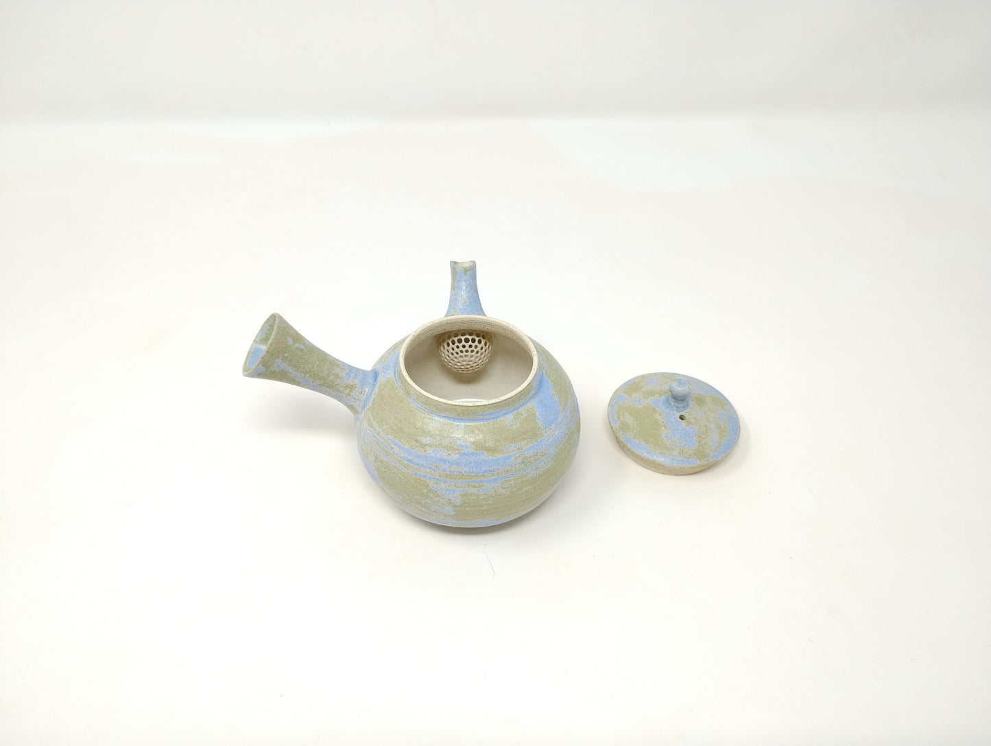 120ml Blue Kyusu with a matching cup